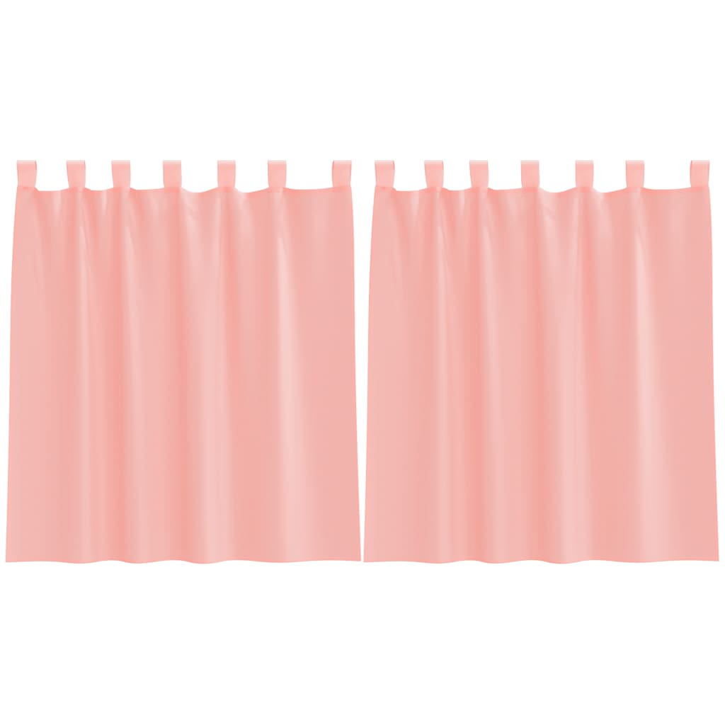 petit rideaux en voile rose