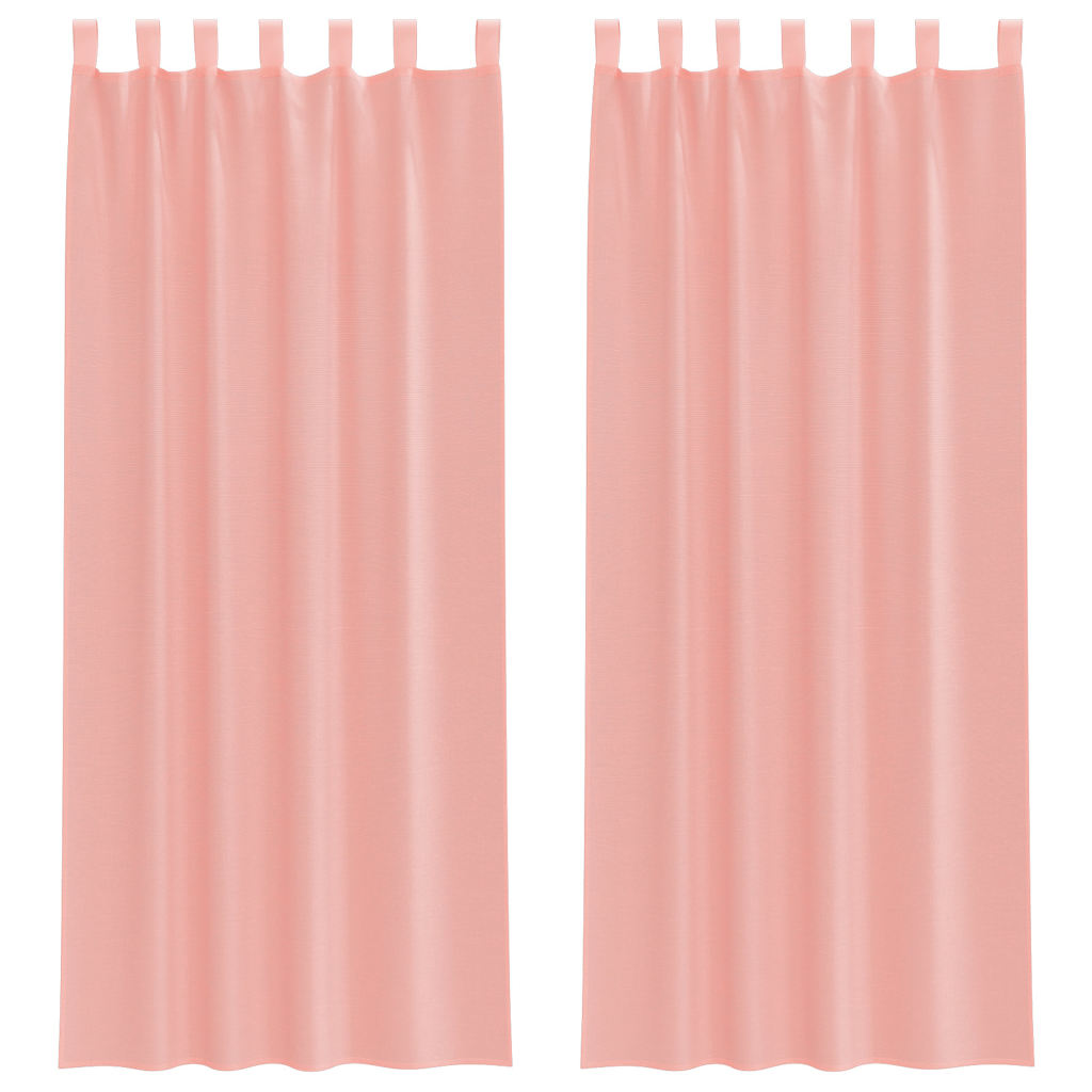 rideaux en voile rose