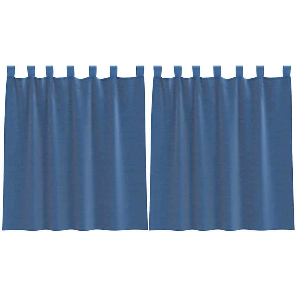 petit rideaux en voile bleu royal