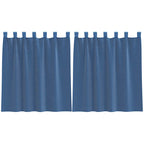 petit rideaux en voile bleu royal
