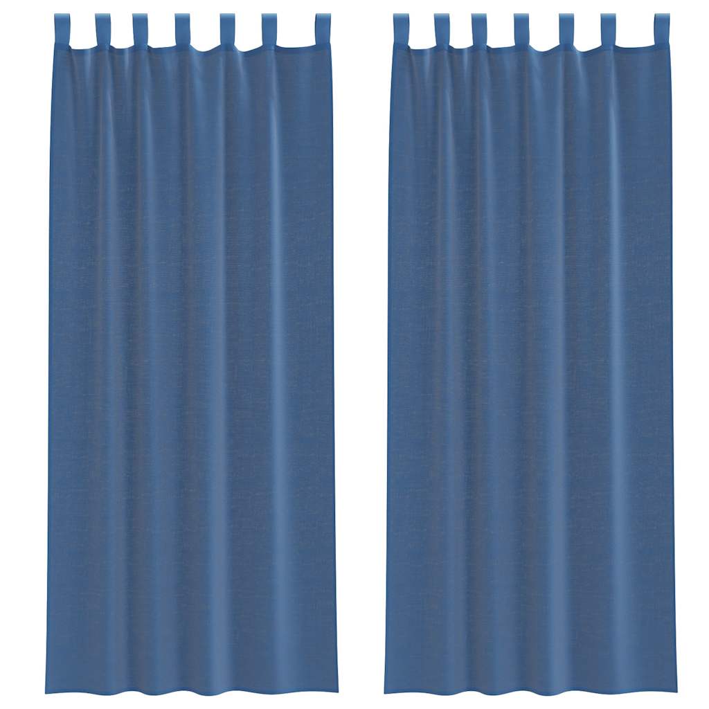 rideaux en voile bleu royal