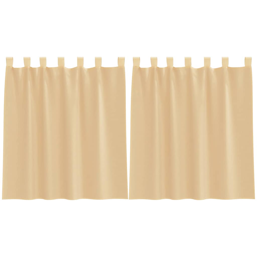 petit rideaux en voile sable