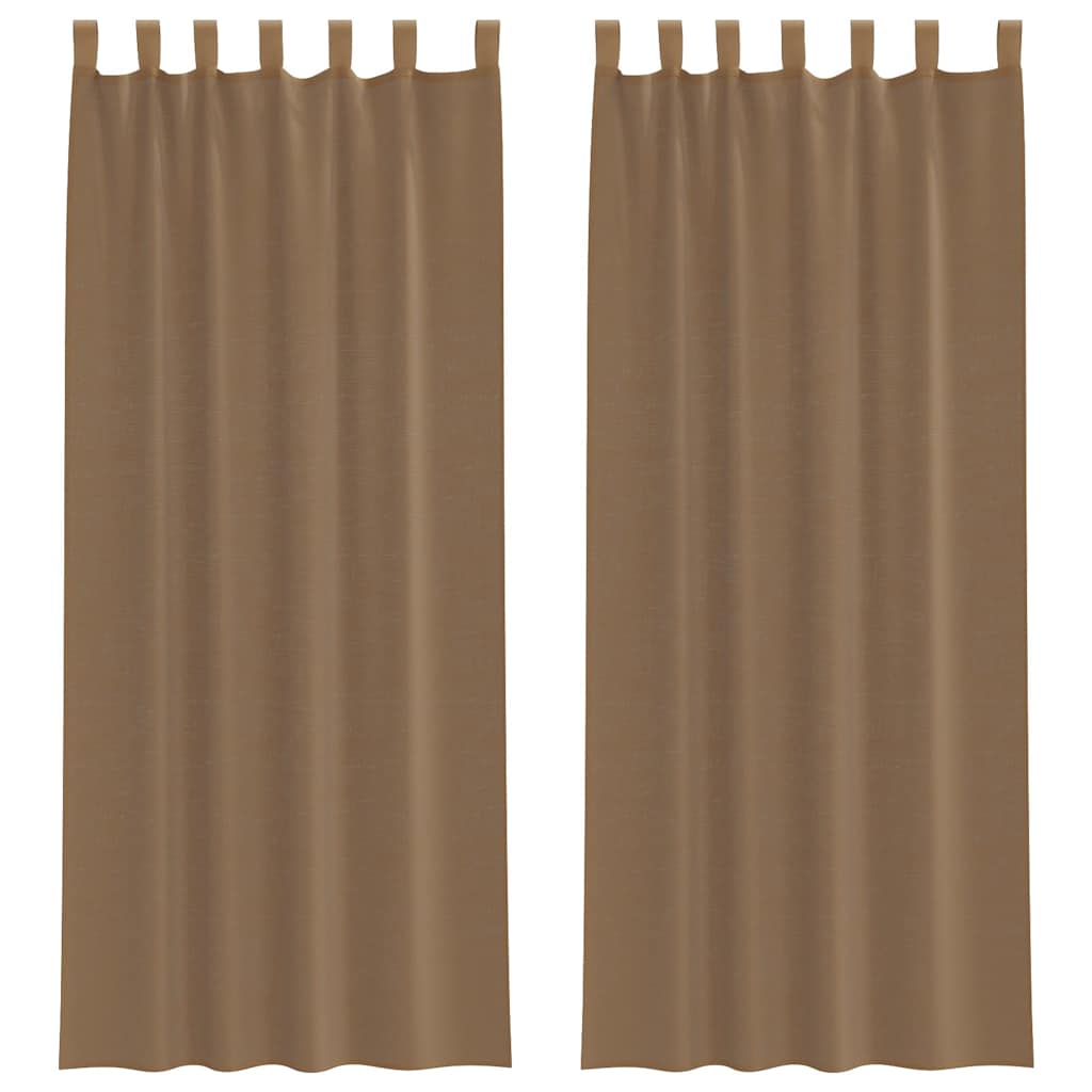 rideaux en voile marron clair