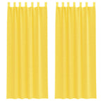 rideaux en voile jaune