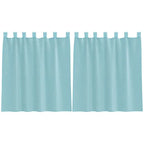 petit rideaux en voile turquoise