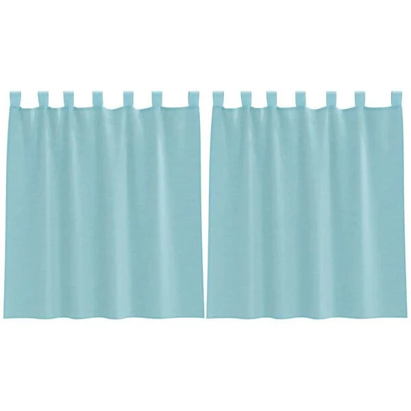 petit rideaux en voile turquoise