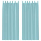 rideaux en voile turquoise