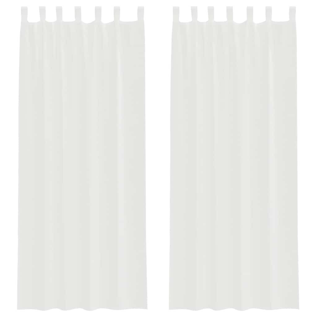 rideaux en  voile blanc