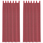 rideaux en voile rouge bordeaux