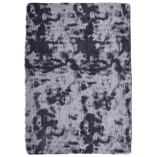 Tapis salon gris foncé Shaggy à poils longs NAVARRA