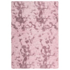Tapis salon rose Shaggy à poils longs NAVARRA