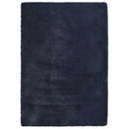 Tapis salon bleu marine Shaggy à poils longs NAVARRA