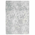 Tapis salon gris argenté Shaggy à poils longs NAVARRA