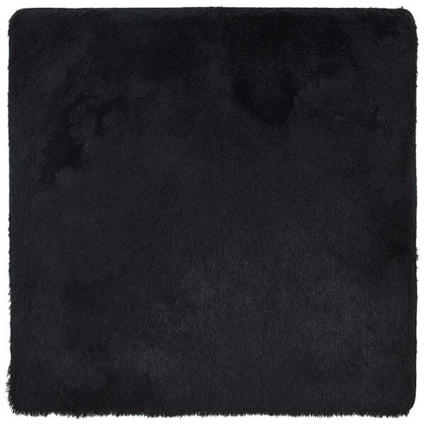 Tapis salon noir Shaggy à poils longs NAVARRA