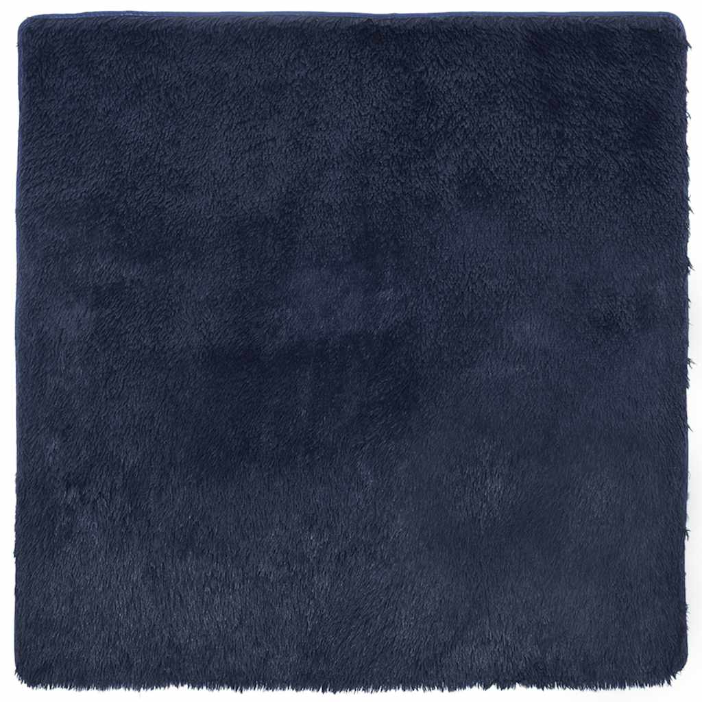 Tapis salon bleu marine Shaggy à poils longs NAVARRA
