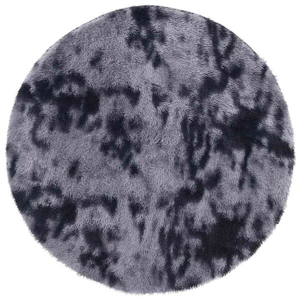 Tapis salon gris foncé Shaggy à poils longs NAVARRA
