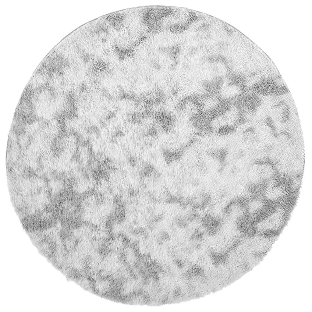 Tapis salon gris argenté Shaggy à poils longs NAVARRA