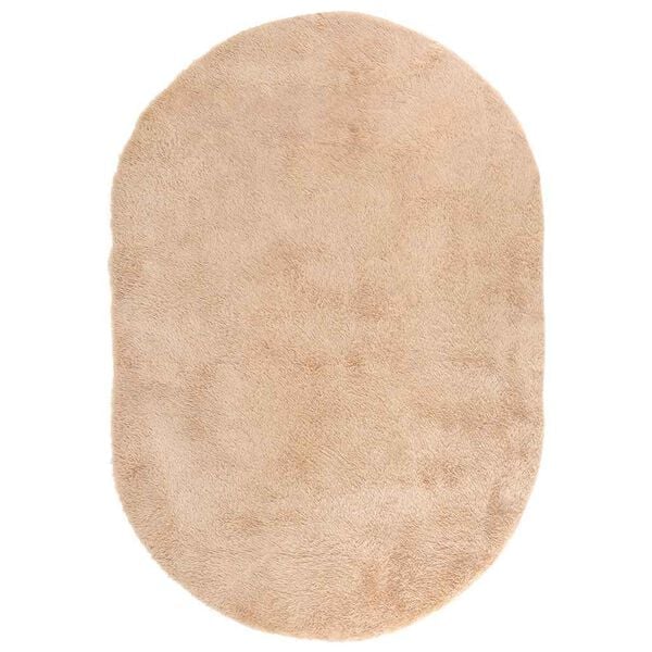 Tapis salon beige Shaggy à poils longs NAVARRA
