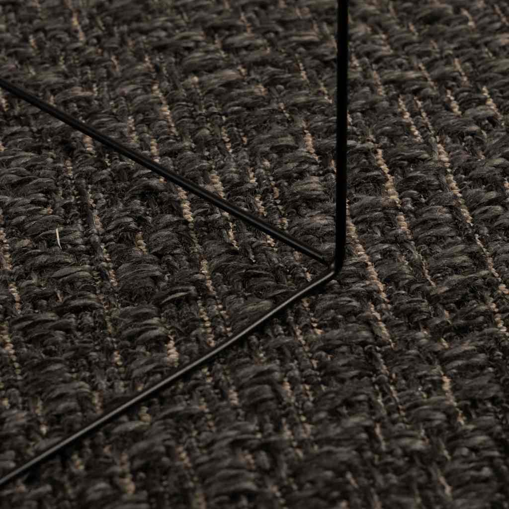 tapis tissé rectangle noir ZIZUR pour salon