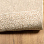tapis tissé rectangle beige ZIZUR pour salon
