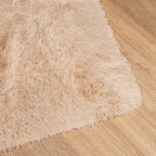 Tapis salon beige Shaggy à poils longs NAVARRA