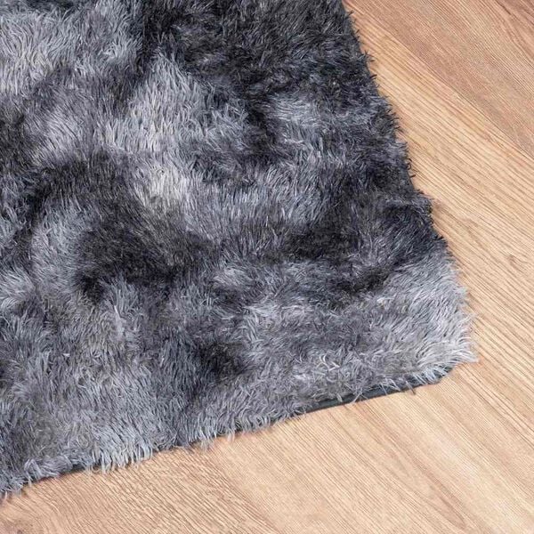 Tapis salon gris foncé Shaggy à poils longs NAVARRA