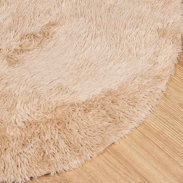 Tapis salon beige Shaggy à poils longs NAVARRA