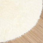 Tapis salon créme Shaggy à poils longs NAVARRA