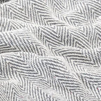 plaid canapé coton à chevrons gris