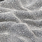 plaid canapé coton à chevrons bleu marine