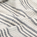 plaid canapé coton à chevrons gris & blanc