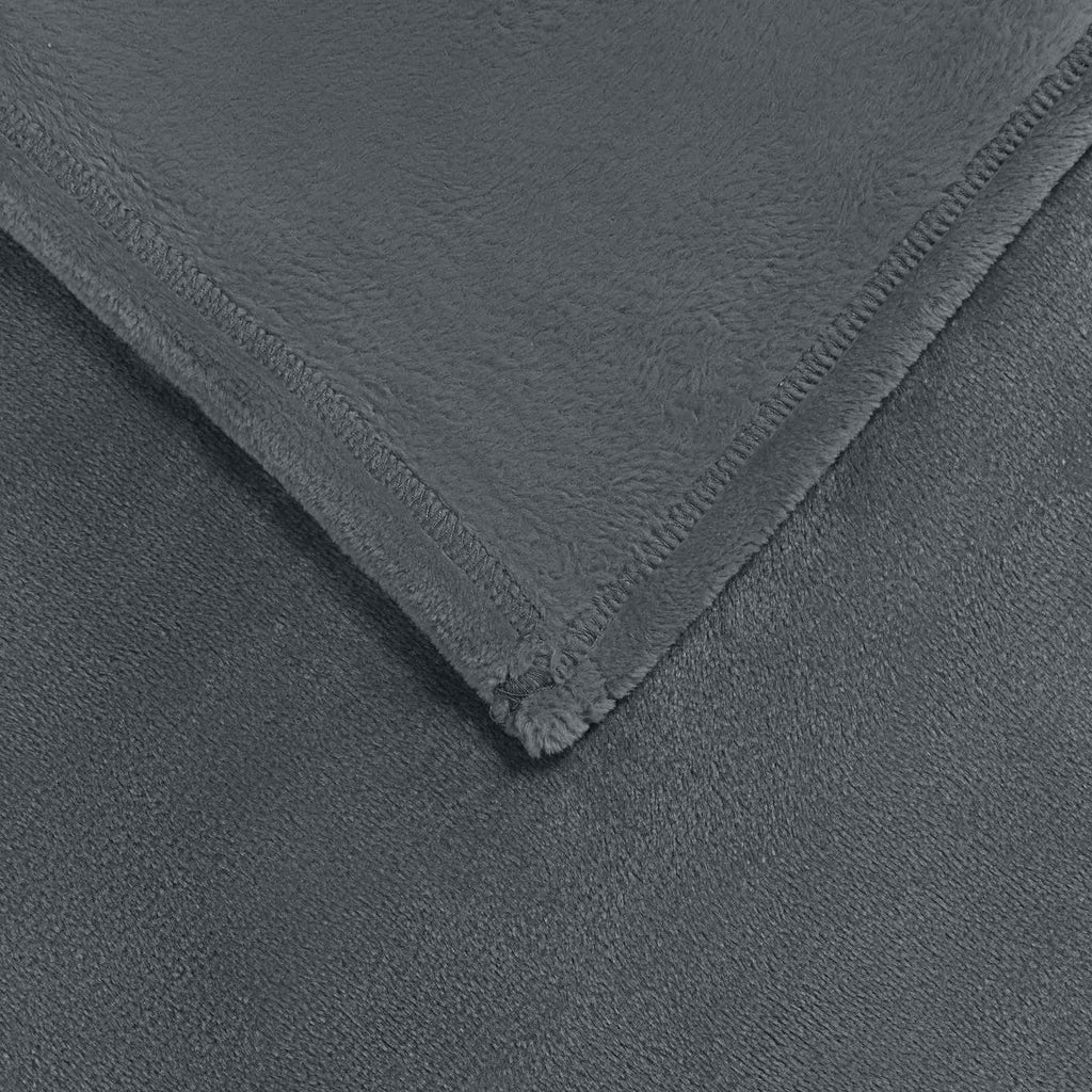 plaid canapé gris foncé