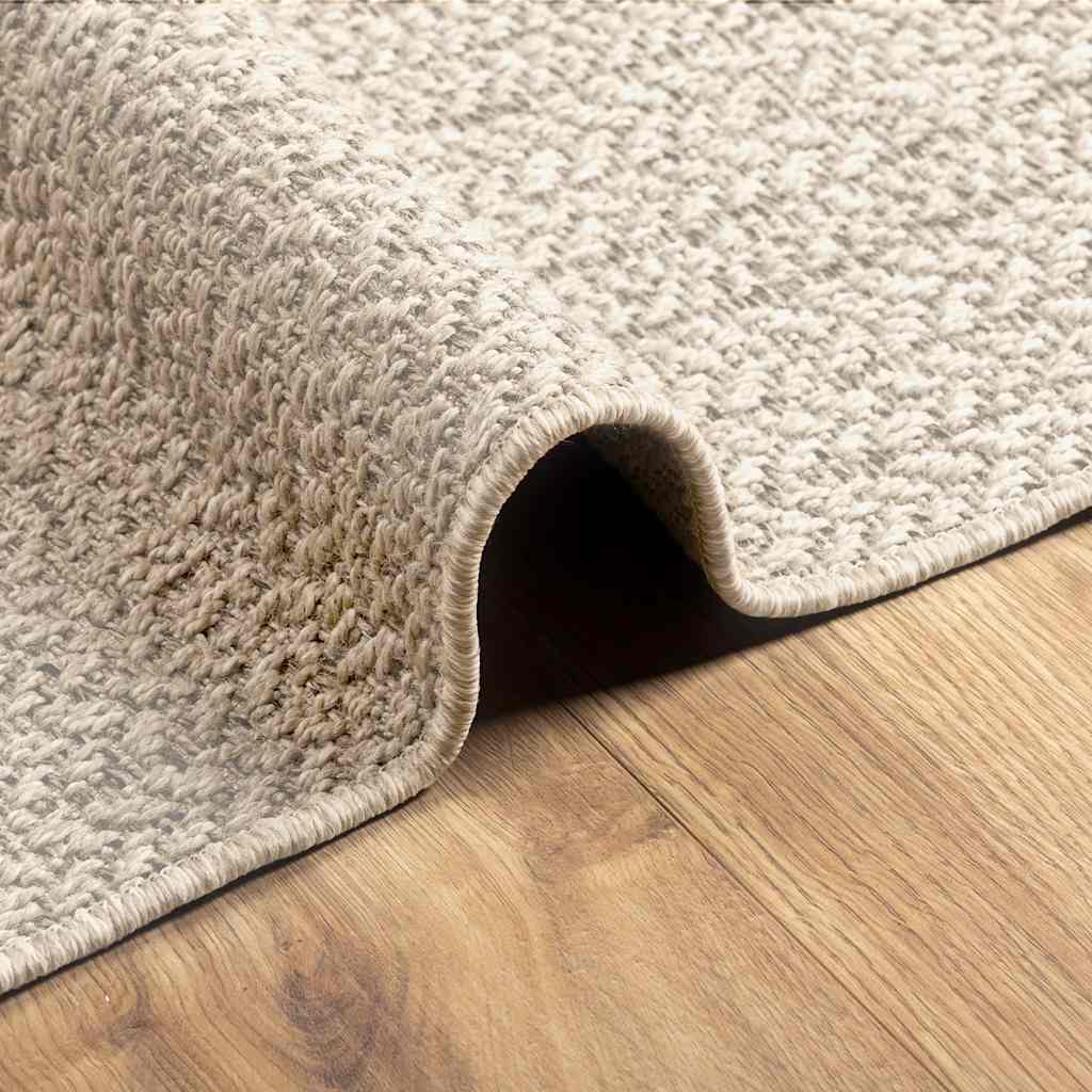 tapis tissé design rectangle  crème ZIZUR pour salon