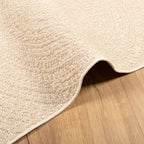 tapis tissé rond beige ZIZUR pour salon