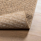 tapis tissé marron  design cercle ZIZUR pour salon