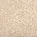tapis tissé rond beige ZIZUR pour salon