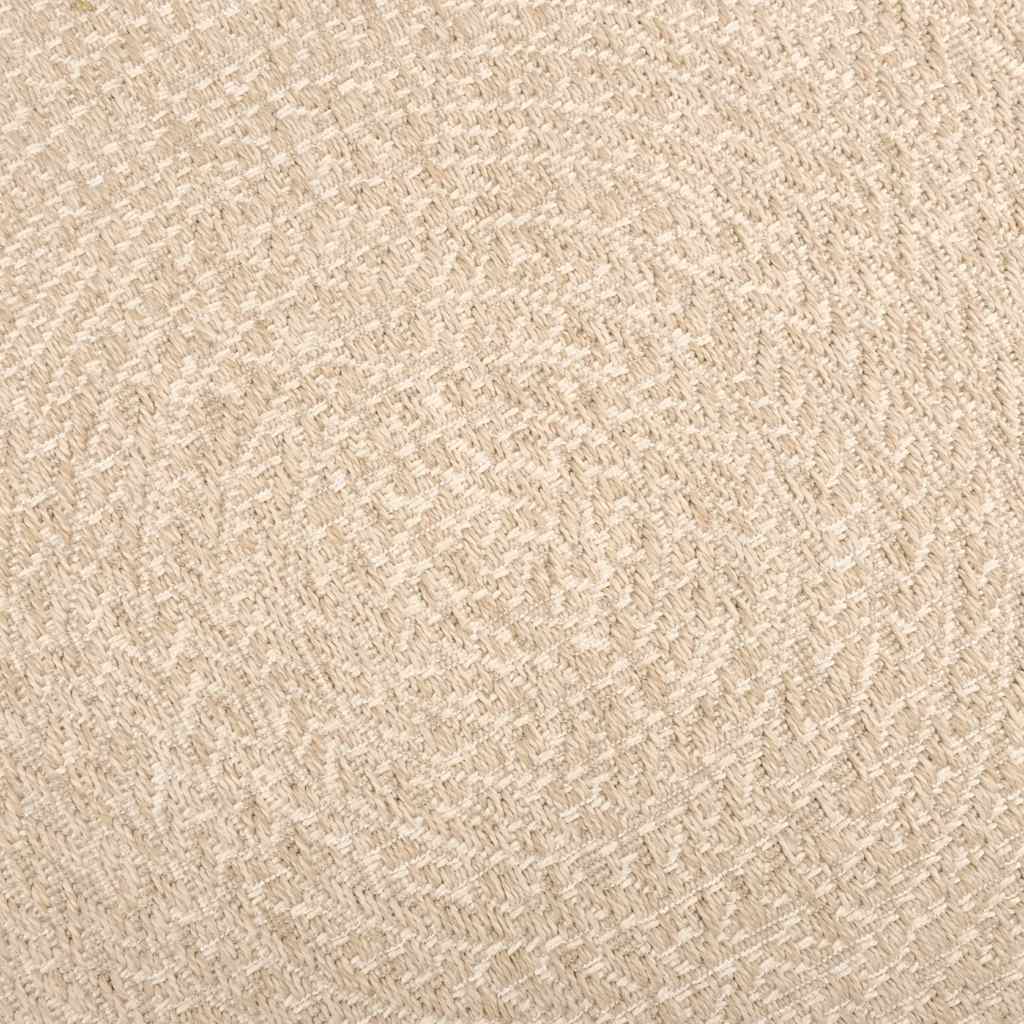 tapis tissé rond beige ZIZUR pour salon