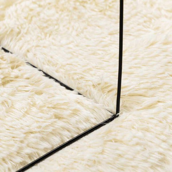 Tapis salon créme Shaggy à poils longs NAVARRA
