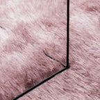 Tapis salon rose Shaggy à poils longs NAVARRA