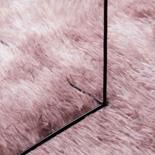 Tapis salon rose Shaggy à poils longs NAVARRA