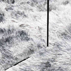 Tapis salon gris argenté Shaggy à poils longs NAVARRA