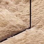Tapis salon beige Shaggy à poils longs NAVARRA