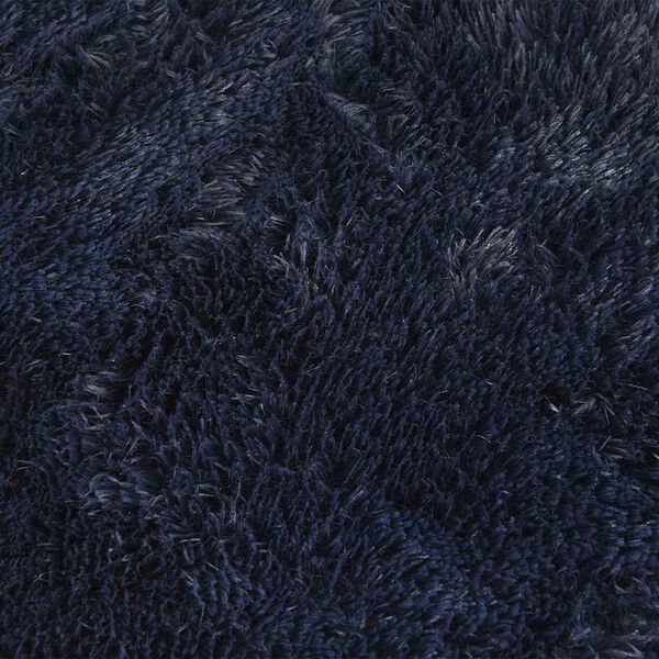 Tapis salon bleu marine Shaggy à poils longs NAVARRA
