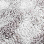 Tapis salon gris argenté Shaggy à poils longs NAVARRA