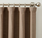Rideaux occultants aspect lin taupe